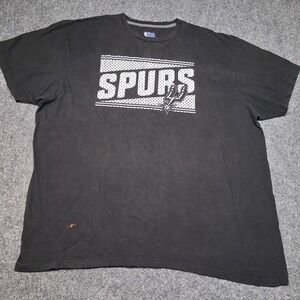 San Antonio Spurs NBA‎ Basketball T-shirt Black Size 2XL Pre-owned